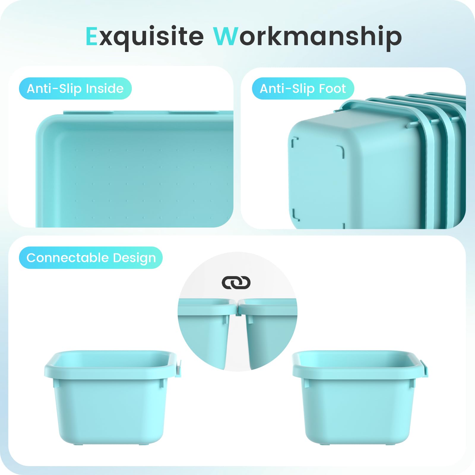 A-LuGei stackable organizers maximize space while keeping items tidy.
