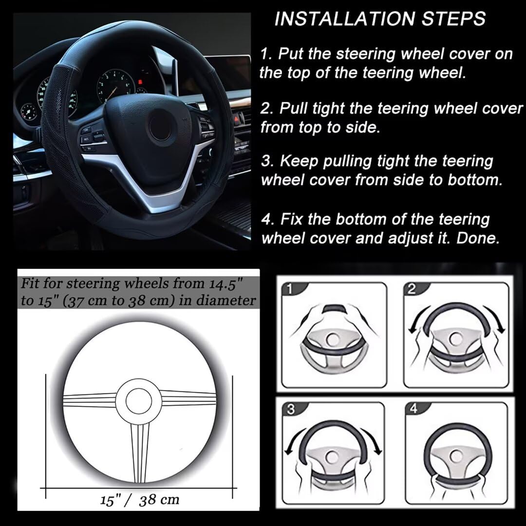 ALUSBELL anti-slip grip design helps maintain steering precision
