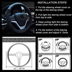 ALUSBELL anti-slip grip design helps maintain steering precision