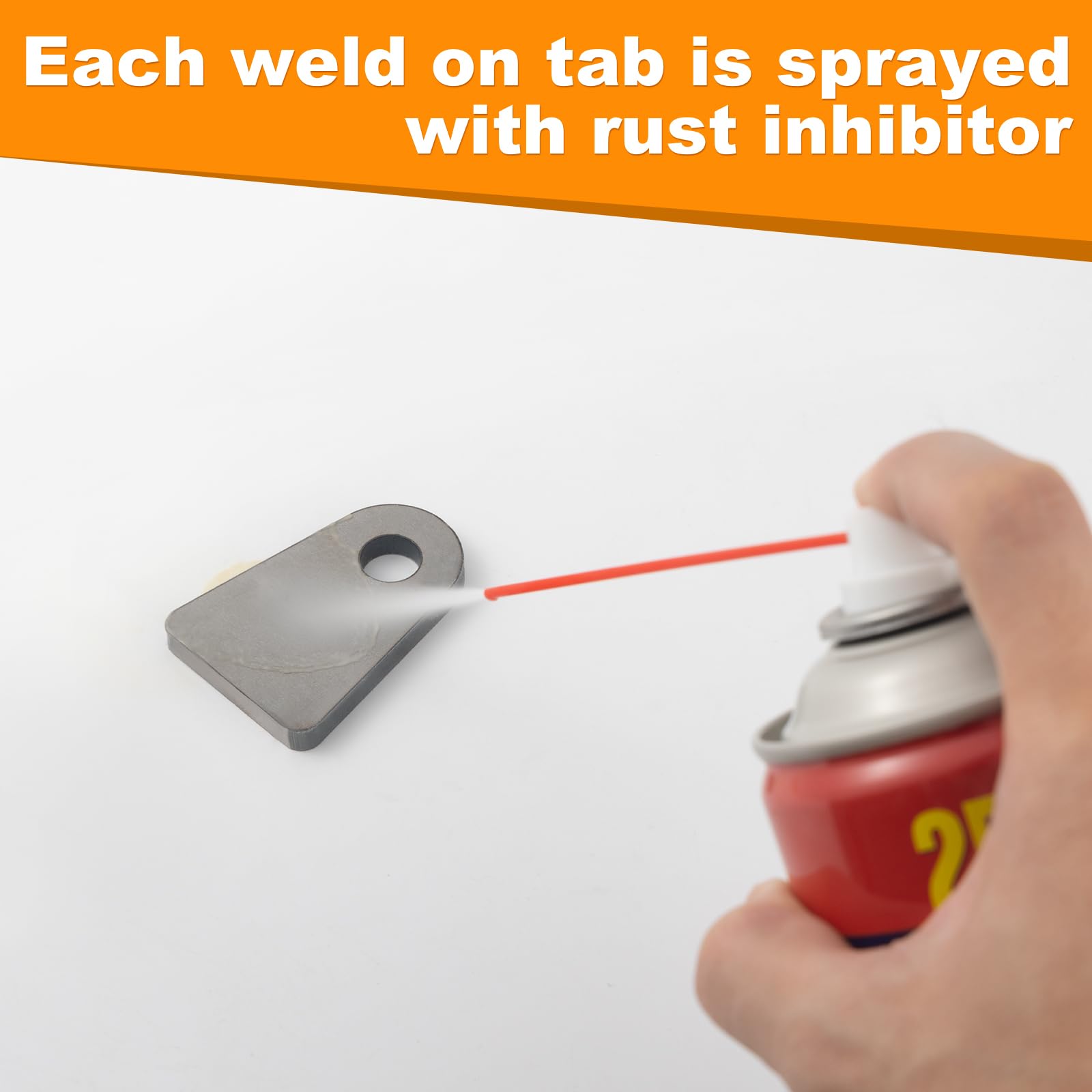 Alvktora Weld Tabs featuring a 15-degree chamfer for gap filling and strong welds.