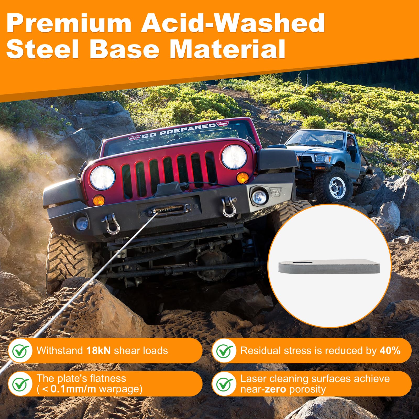 Alvktora acid-washed steel base ensures flatness and reduced residual stress for reliable welds.