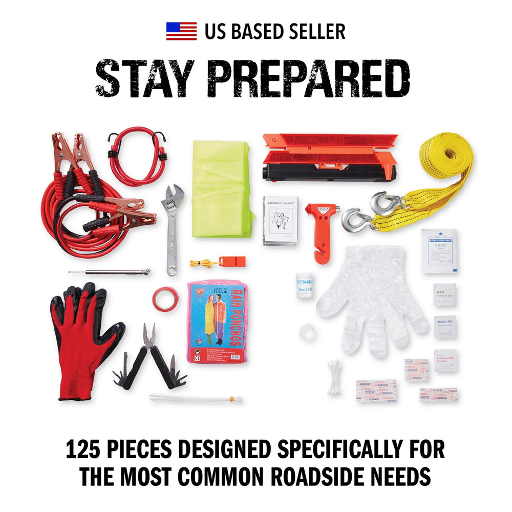 Always Prepared light sticks provide clear signaling for roadside visibility.