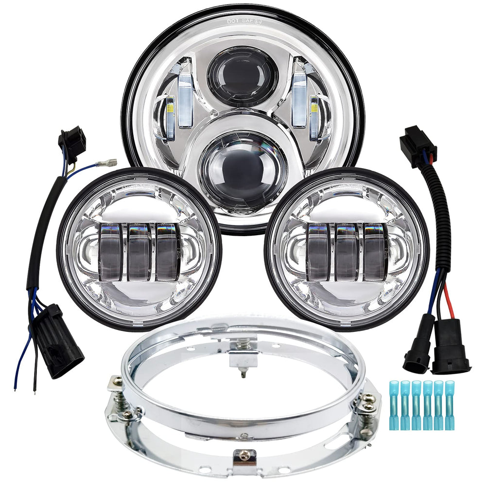 AlyoNed 7-inch LED headlight clearly improves night visibility for motorcycles.