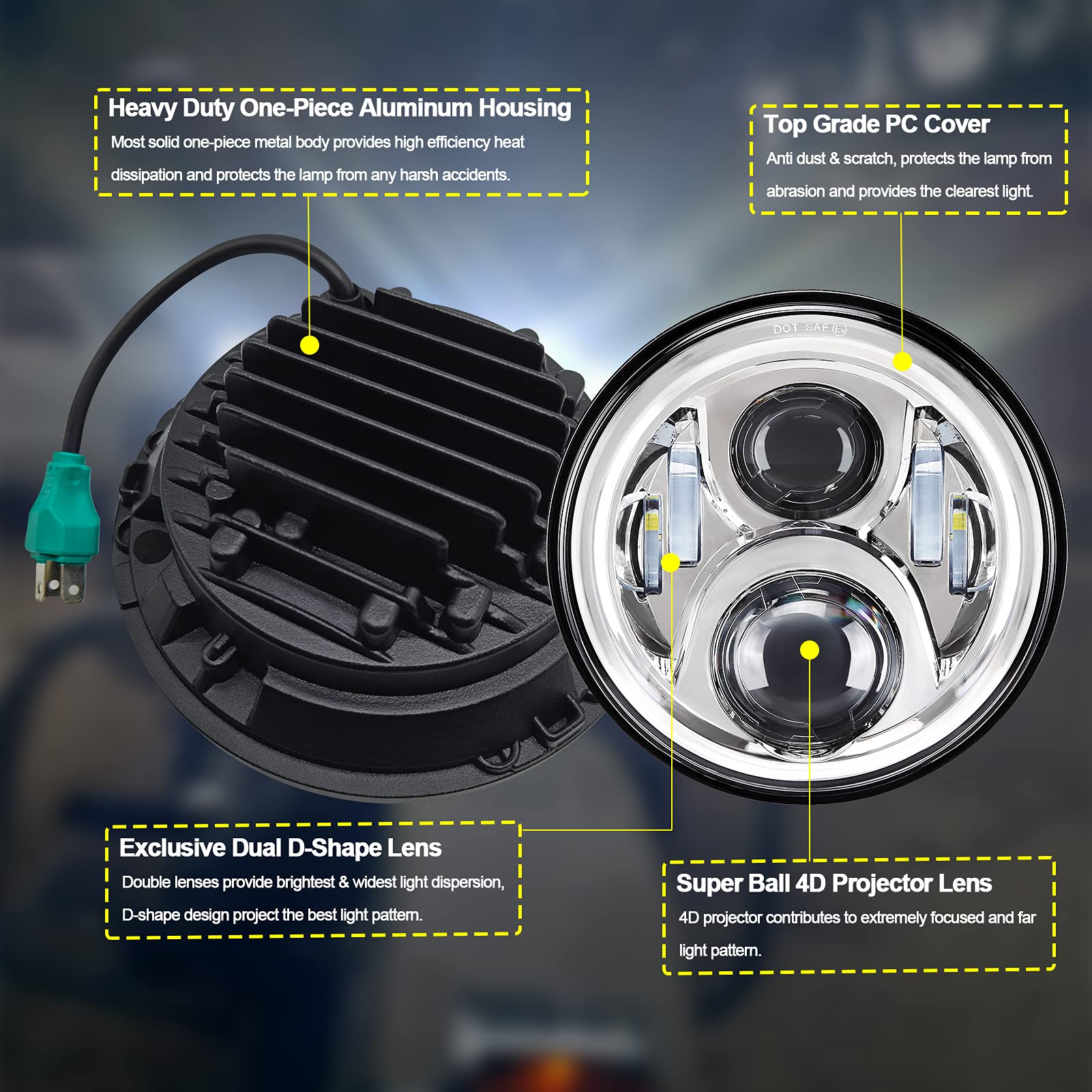 AlyoNed headlight ring bracket ensures secure mounting during rides.