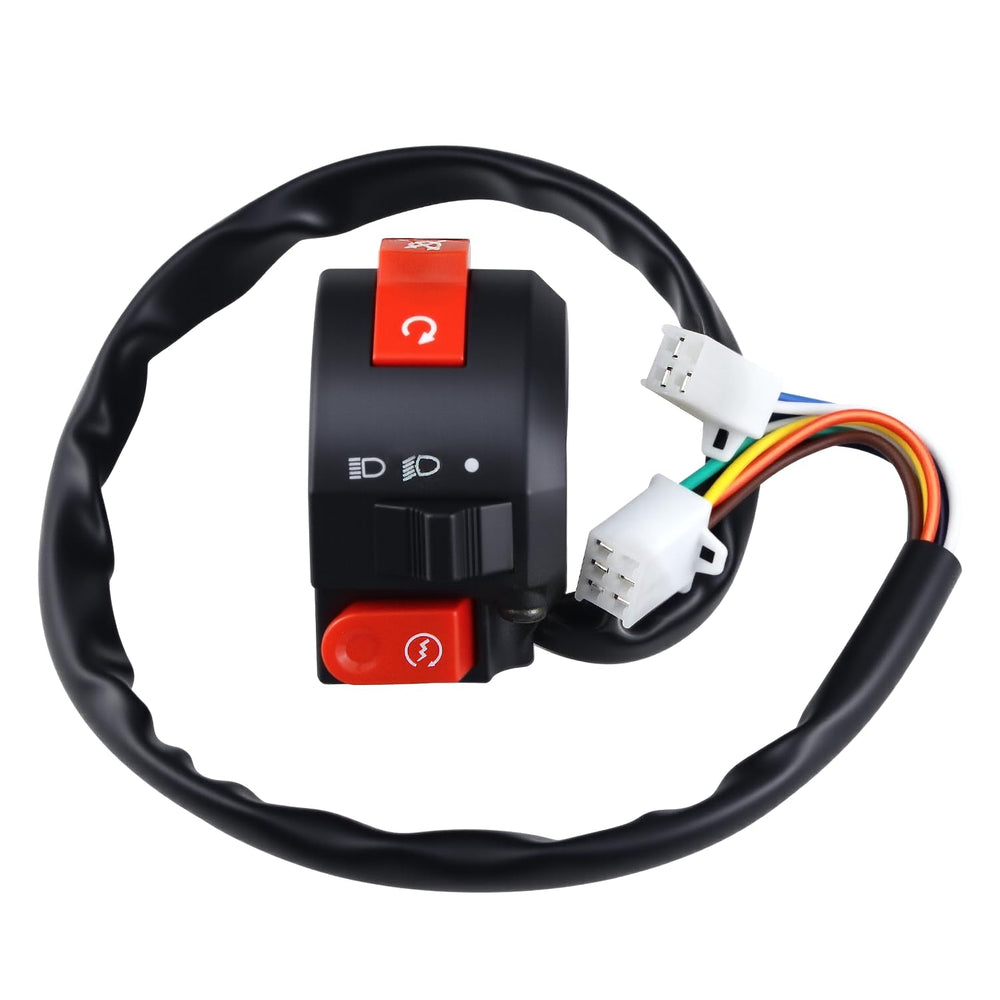 Amavoler 3-function handlebar switch assembly shown for versatile vehicle control