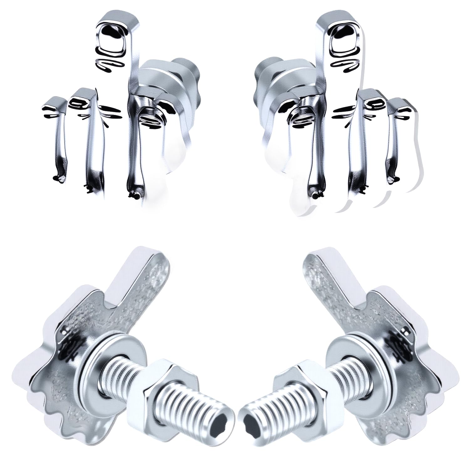 amavoler finger-style license bolts for motorcycles, easy install and stylish frame accent