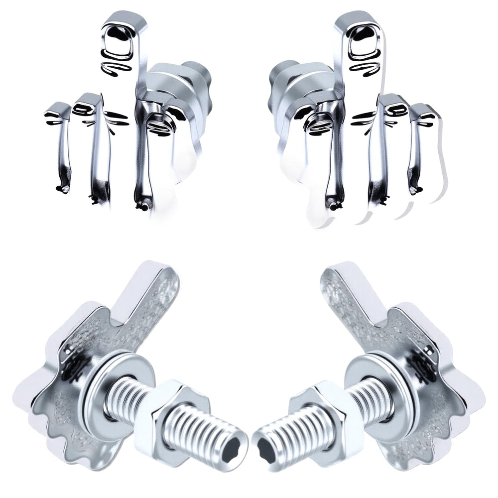 amavoler finger-style license bolts for motorcycles, easy install and stylish frame accent