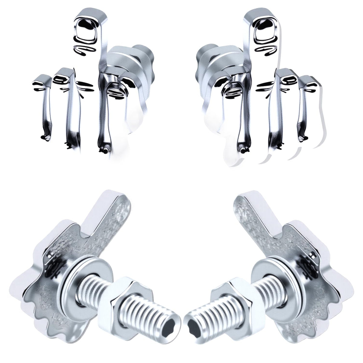 amavoler finger-style license bolts for motorcycles, easy install and stylish frame accent