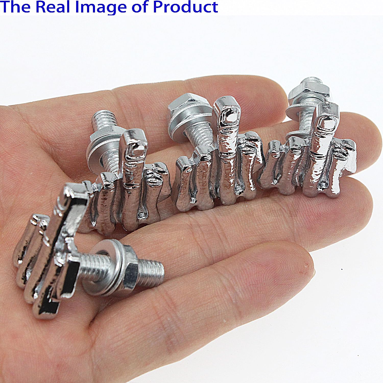 amavoler silver and black color options for license bolts and frame hardware
