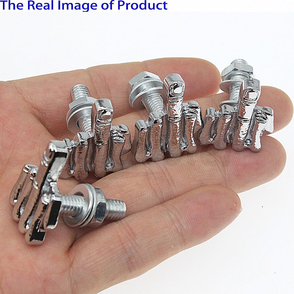amavoler silver and black color options for license bolts and frame hardware