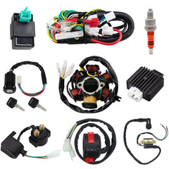 Amavoler stator coil wiring harness for reliable ATV ignition on 50cc to 125cc engines.