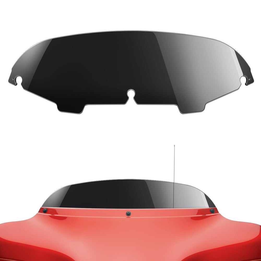 Amazicha 5-inch windshield front view enhances stability for Harley 96-13.