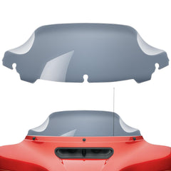Amazicha 7-inch Smoke Wave Windshield front view improves rider comfort and airflow control.