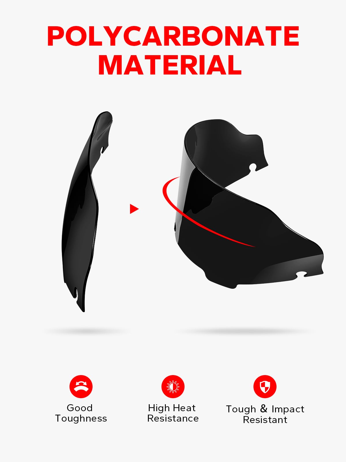 Aamazicha aftermarket Harley windshield black 6in offers easy installation.