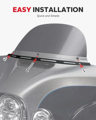 Amazicha batwing windshield trim polished finish adds a premium edge to Harley Touring.
