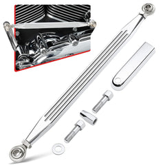 Amazicha chrome shift linkage assembly on Harley Softail shows solid build and smooth operation