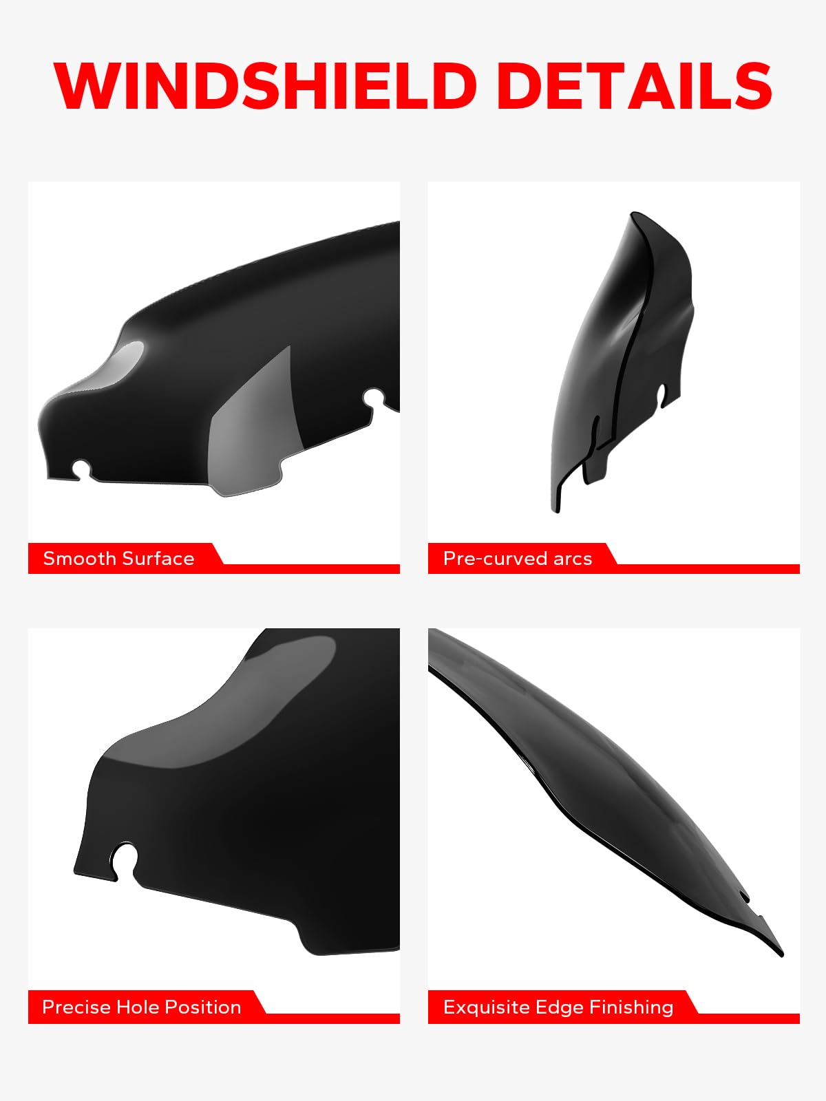 Amazicha windscreen provides visibility balance while maintaining a bold look on highway.