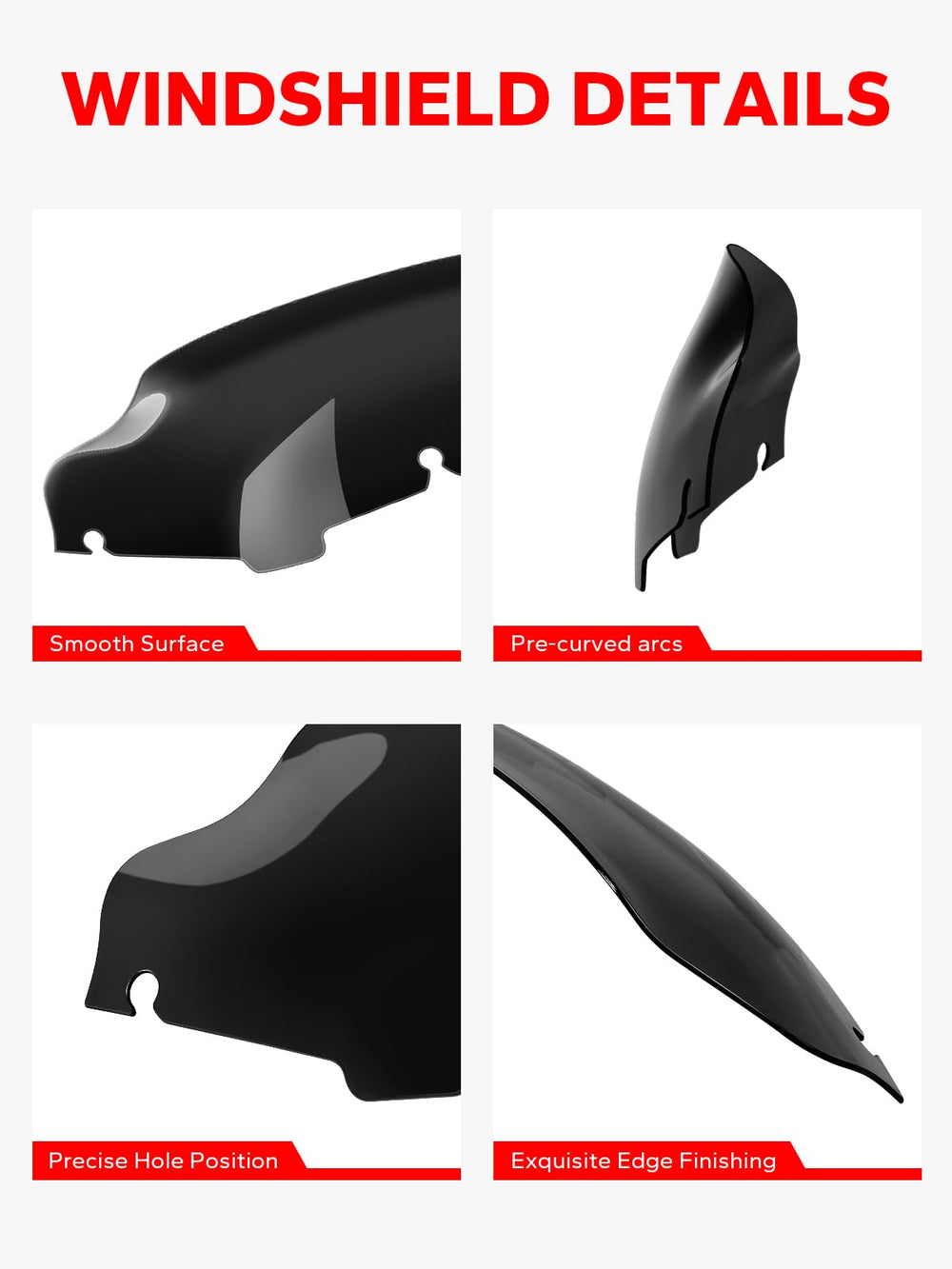 Amazicha windscreen provides visibility balance while maintaining a bold look on highway.