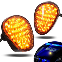 Amazicha front amber flush-mount turn signal for Yamaha enhances visibility.