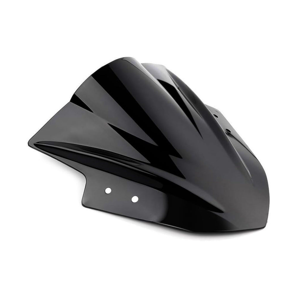 Amazicha Ninja 300 black wind deflector enhances bike looks and comfort.