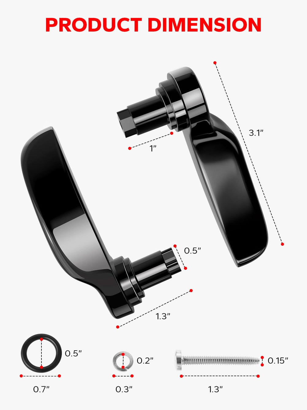 Amazicha saddlebag latch kit compatible with 2014-2024 Harley-Davidson touring models.