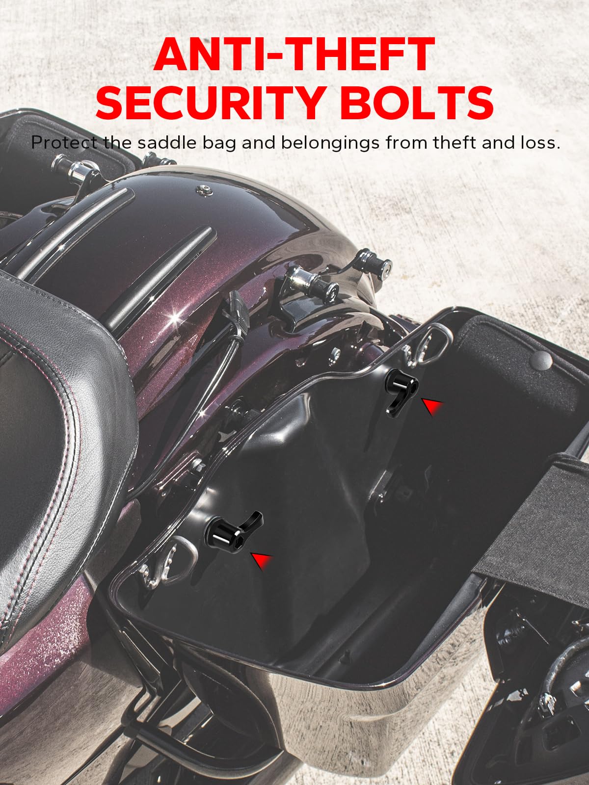 Amazicha saddlebag lever locks hardware for Harley-Davidson protects belongings.