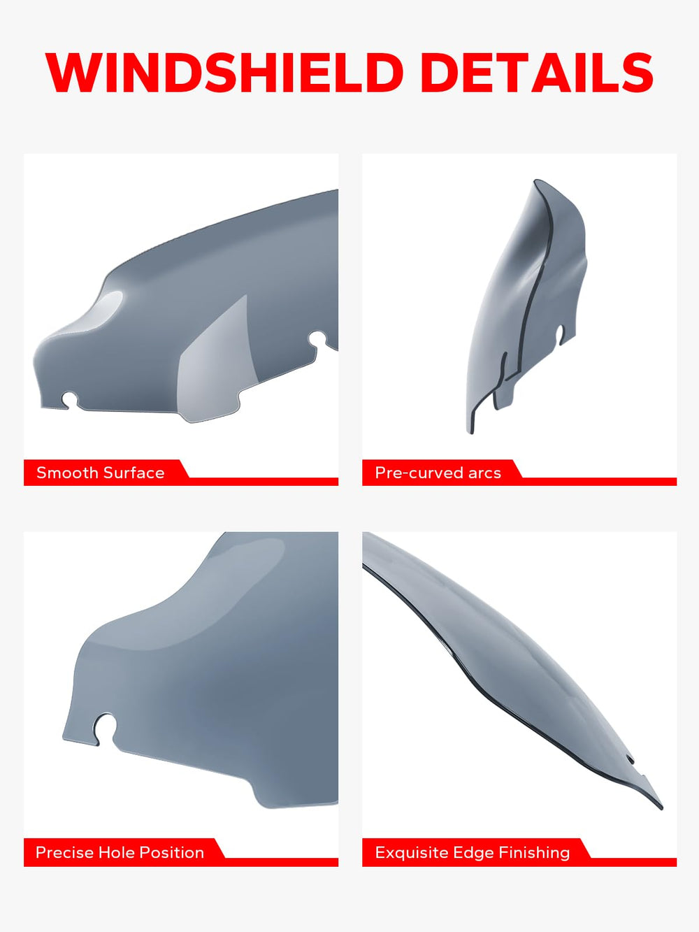 Amazicha windscreen packaging and easy install using existing fairing hardware