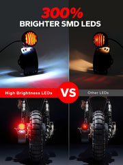Amazicha tail light installed on Harley demonstrates secure mounting.