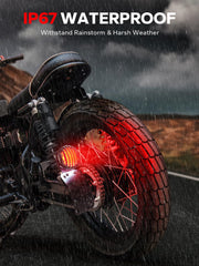 Amazicha three lighting modes offer running, brake, and license plate illumination.