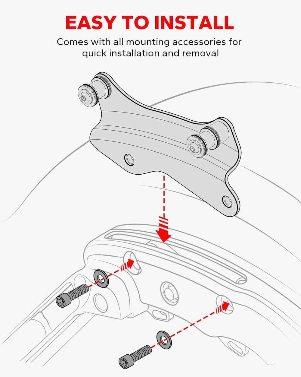 Multipurpose docking points enable Detachable Sissy Bar and Tour Pack options.