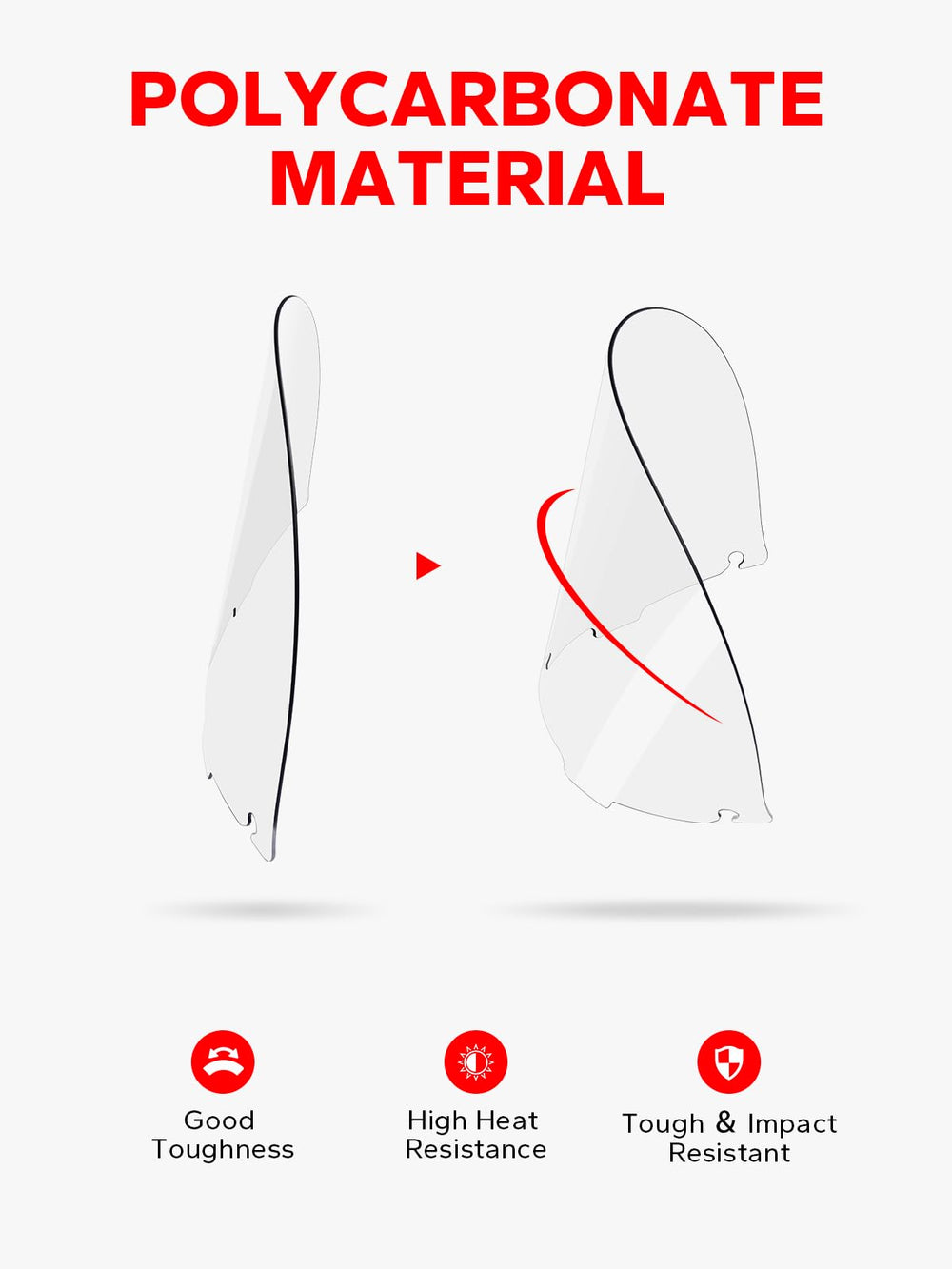 Amazicha wind deflector design directs airflow for a smoother ride.