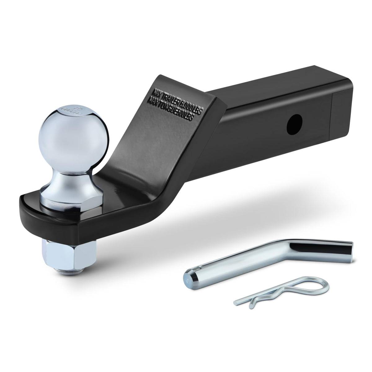 Amazon Basics trailer hitch ball mount with 2 inch ball for secure towing