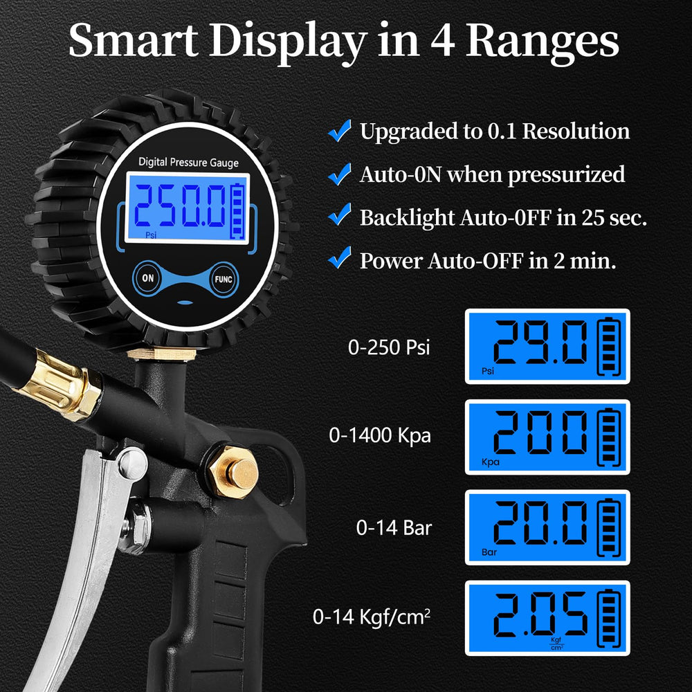 LED night vision light helps read the display in low-light conditions.