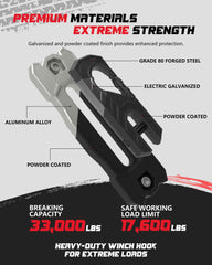 AMBULL aluminum hawse fairlead guiding the winch rope smoothly
