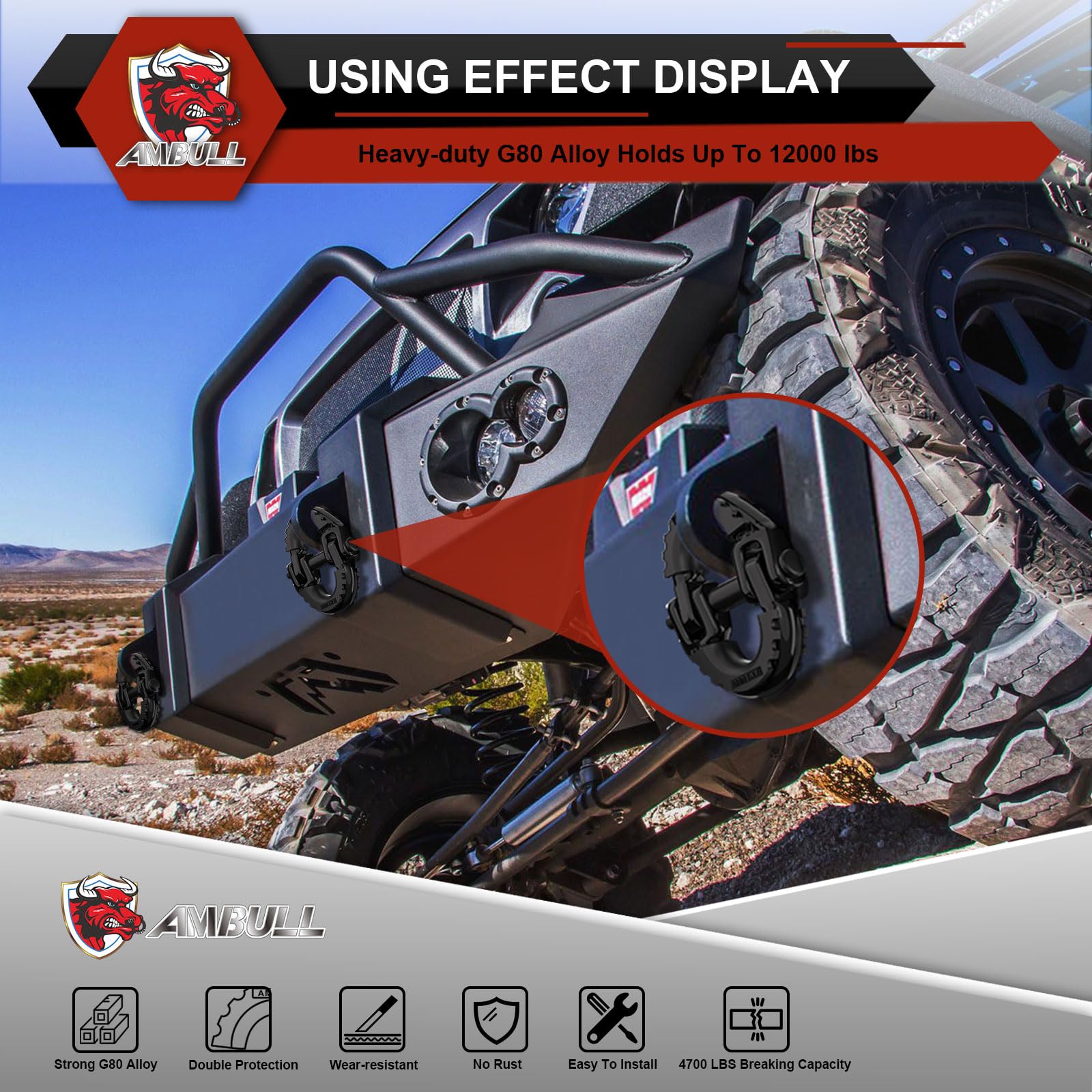 AMBULL D-ring alternative showing 1/2 inch compatibility and versatility.