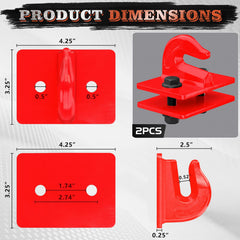 AMBULL grab hook backer plate installation side view demonstrates secure mounting.