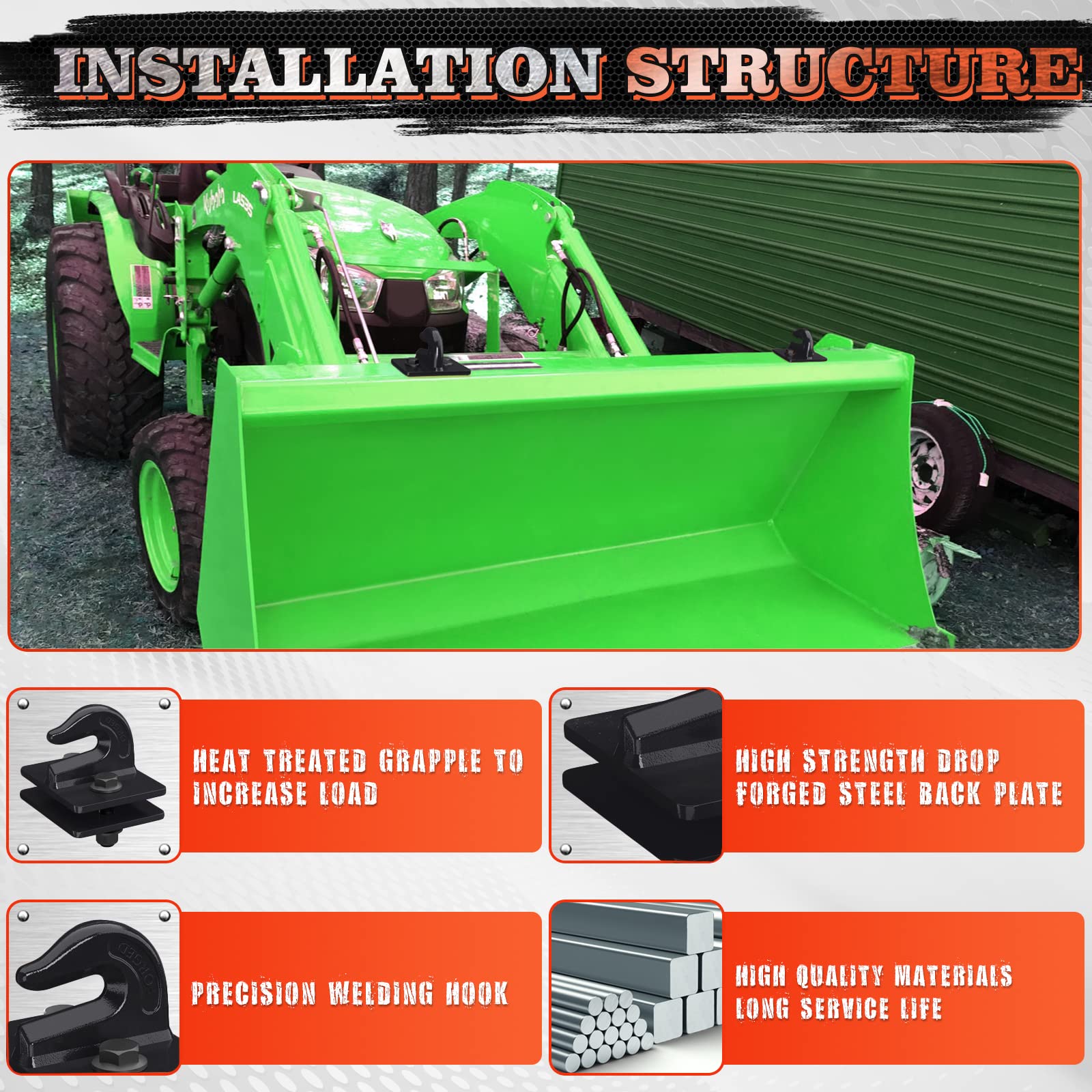 AMBULL Grade 70 7500lb WLL grab hook supports high-load connections.