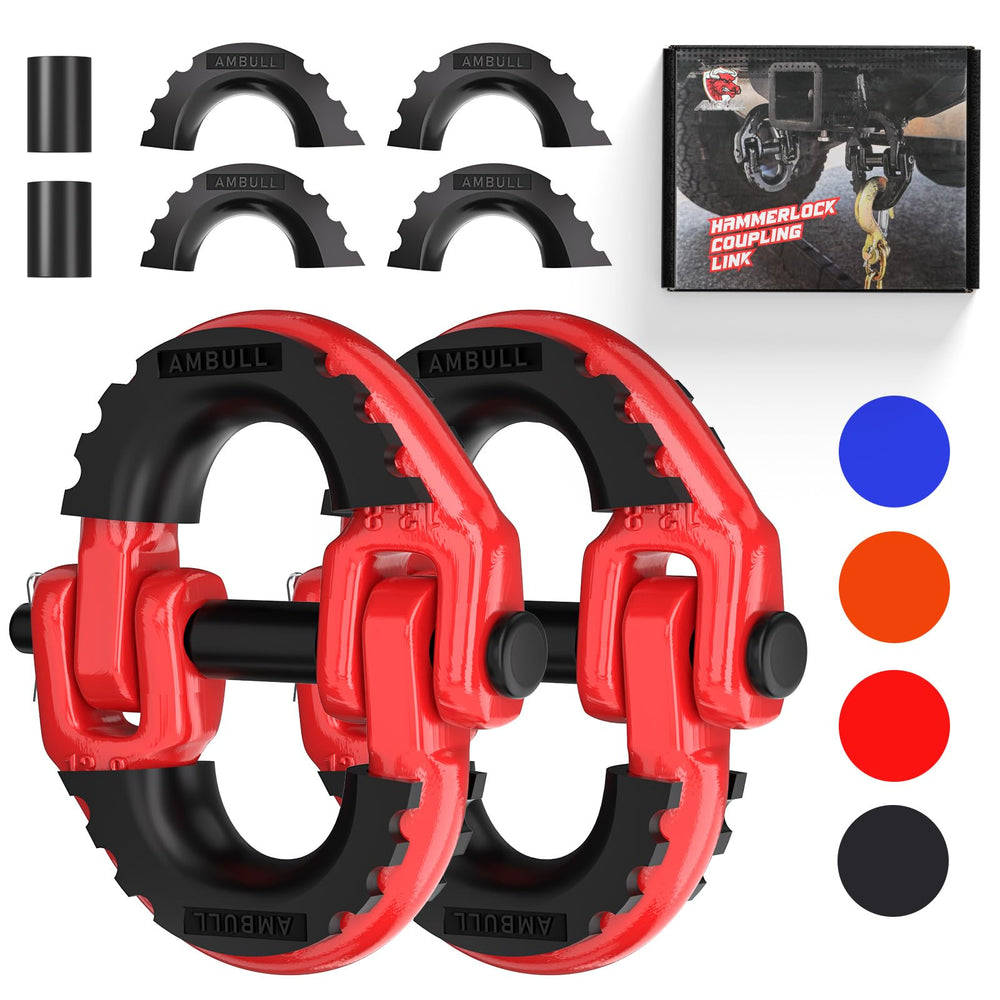 AMBULL hammerlock connector with 12000 lb capacity for towing