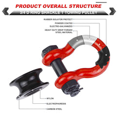 AMBULL heavy-duty off-road recovery assembly showing sturdy pin and secure nut design