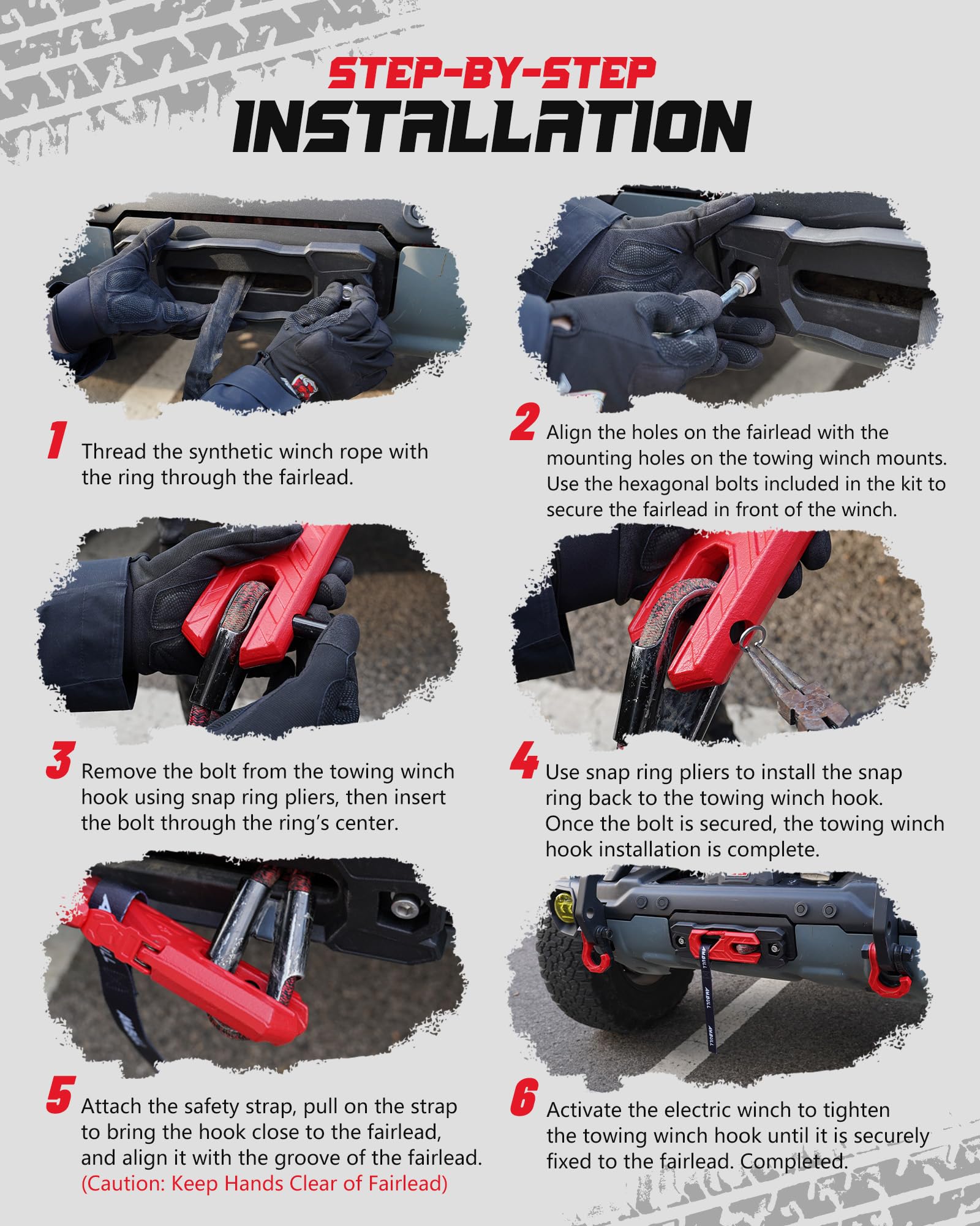 AMBULL off-road recovery in action with winch setup on rugged trail.