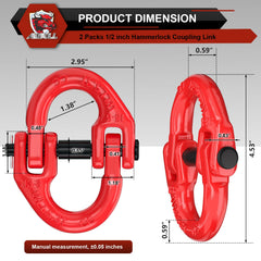 AMBULL rubber isolator attached to safety link reduces wear and noise