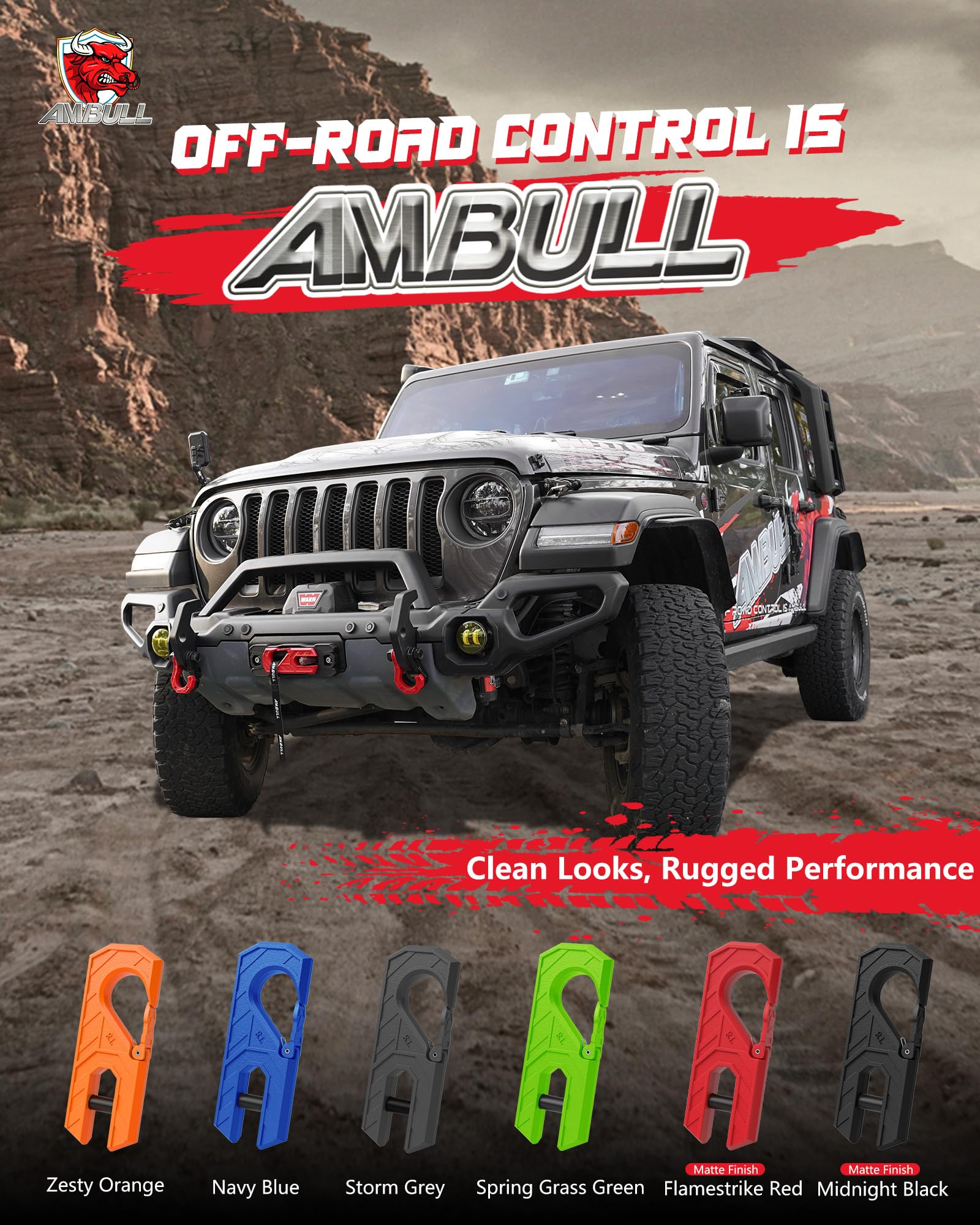 AMBULL weather-protected finish endures harsh environments for long-lasting use.