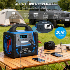 Amcelooy portable power station with 400W inverter powers small devices