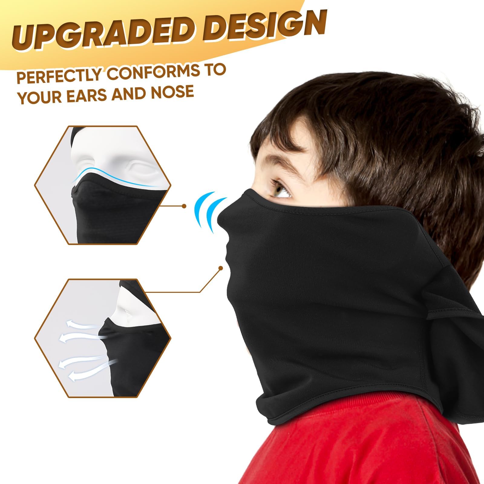 Ameceres Kids Balaclava stretch fit adapts to different head sizes.