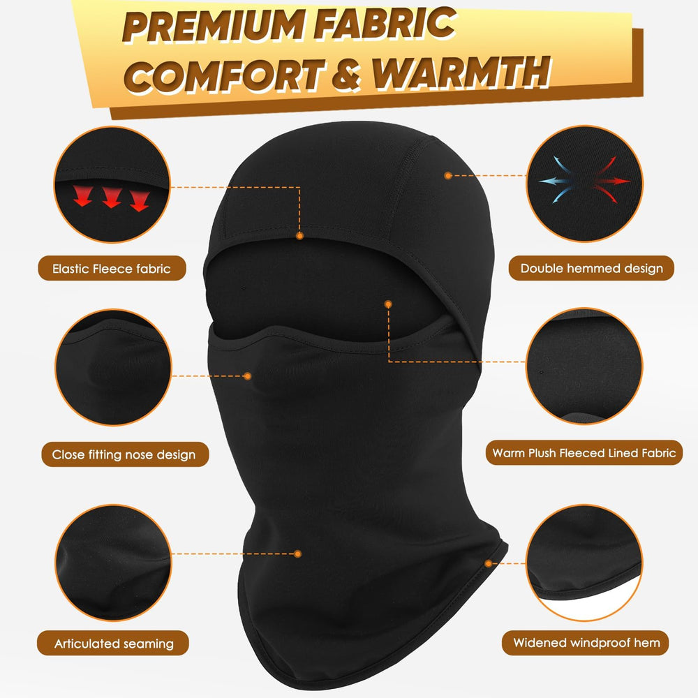 Ameceres Kids Balaclava windproof shields cheeks against gusts during snowy activities.
