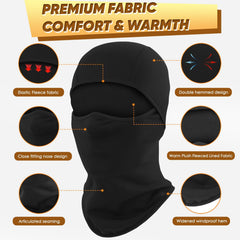 Ameceres Kids Balaclava windproof shields cheeks against gusts during snowy activities.