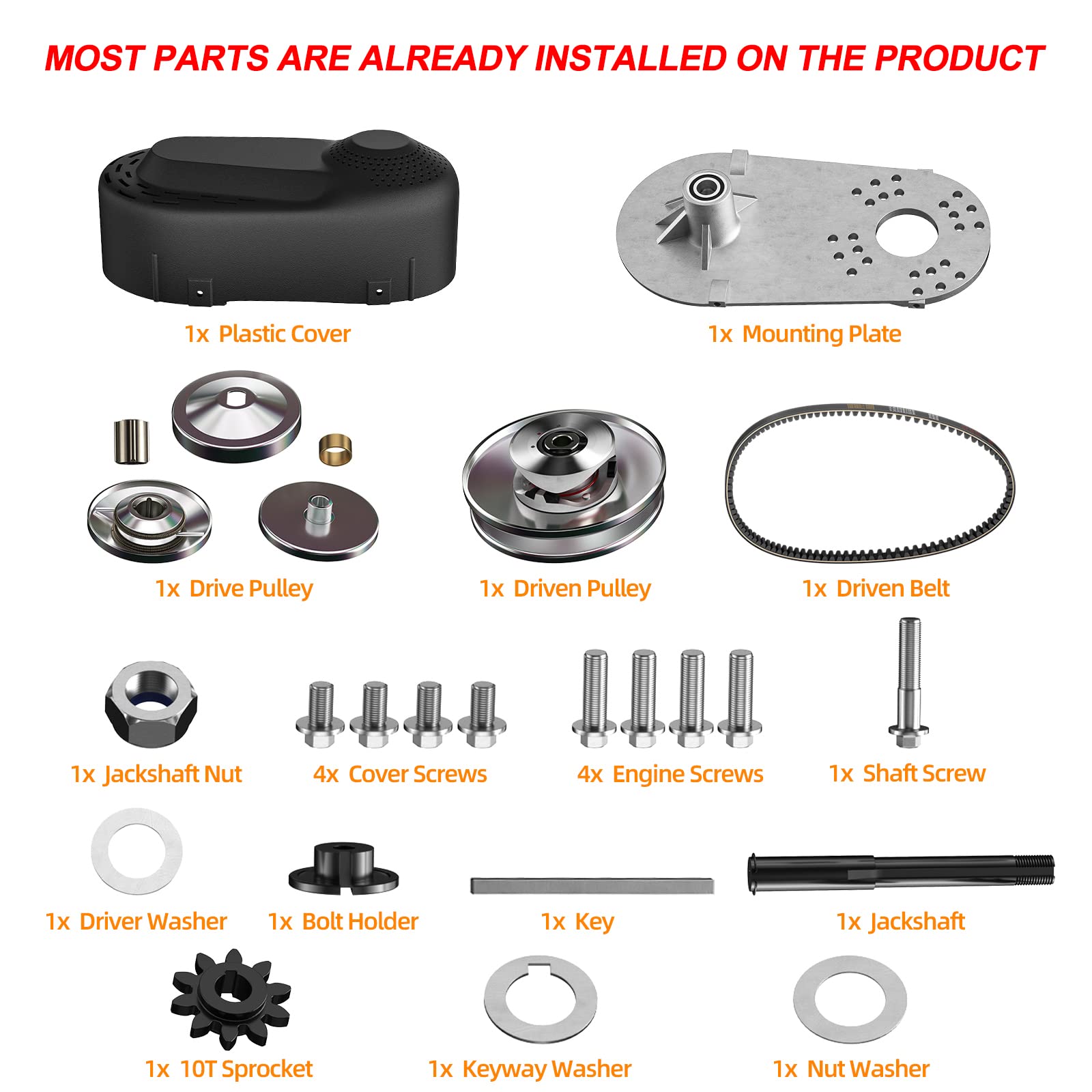 Ameetaa 10-tooth sprocket for #40/#41/#420 chain included in the kit