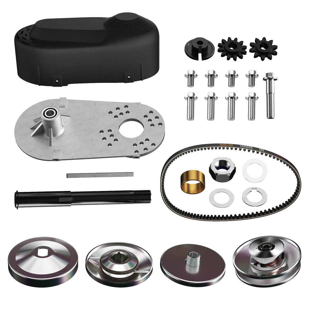 Ameetaa torque converter kit front view showing sturdy build for 212cc engines