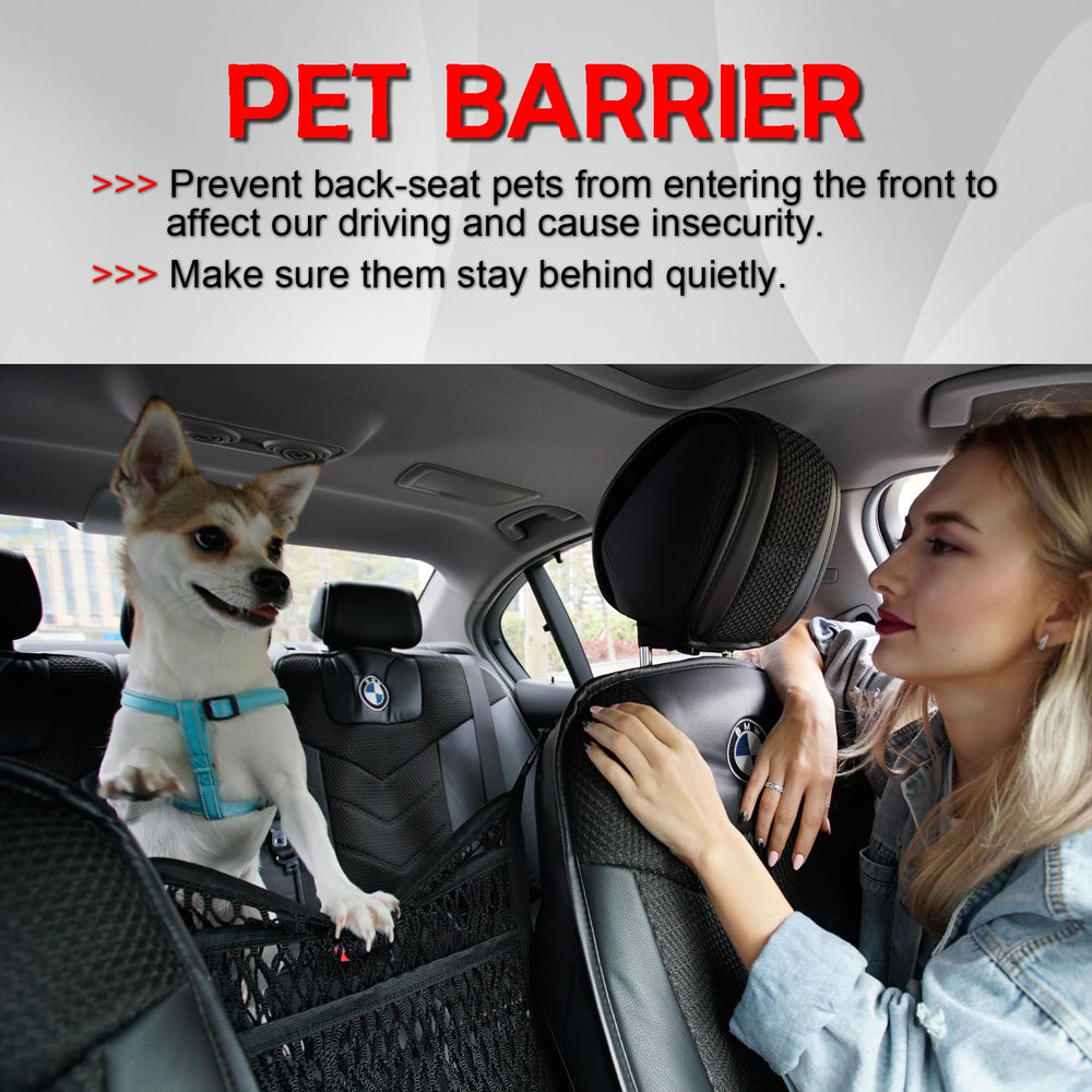 AMEIQ car organizer mesh pocket three-layer design keeps items organized