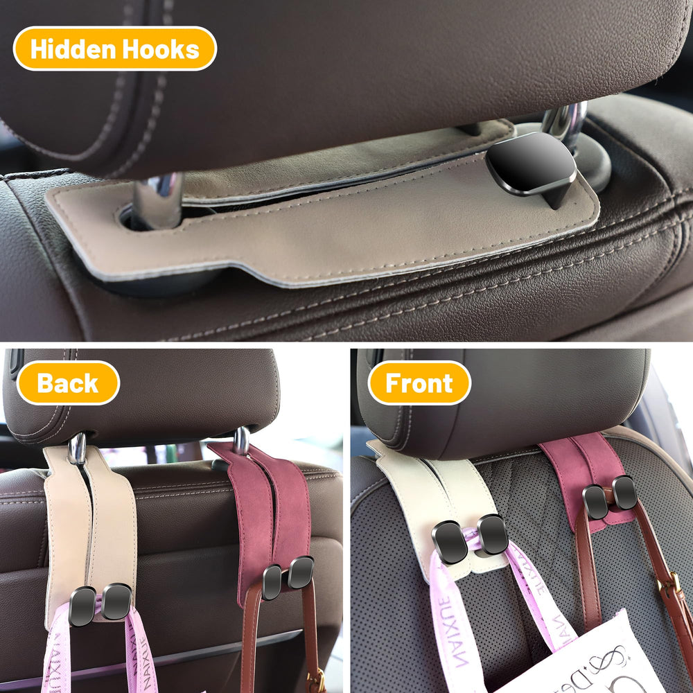 Easy to install Amelity car hooks without tools.